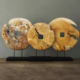 Acc teak wood table top decoration